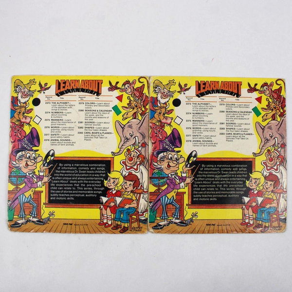 Lot of 2 Vintage Learn About Dr. Swan 33 1/3 RPM Records Manners & Safety