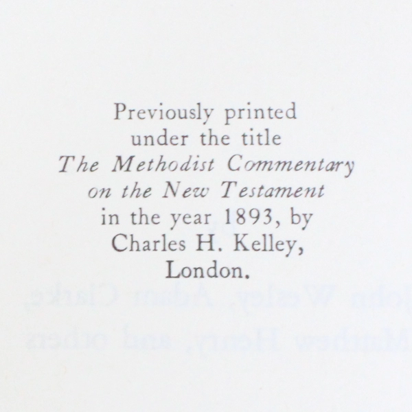 One Volume New Testament Commentary 1957 Hardcover Ex-Library Reference Book