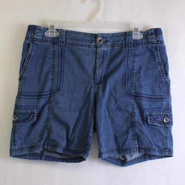 Style & Co. Medium Wash Denim Cargo Shorts Women's Size 8