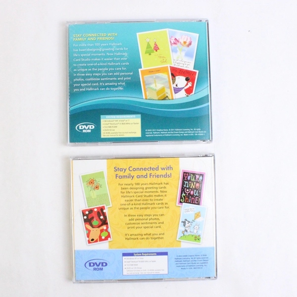 Lot of 2 Hallmark Card Studio Software DVDs 2009 & 2011 for Windows XP or Vista