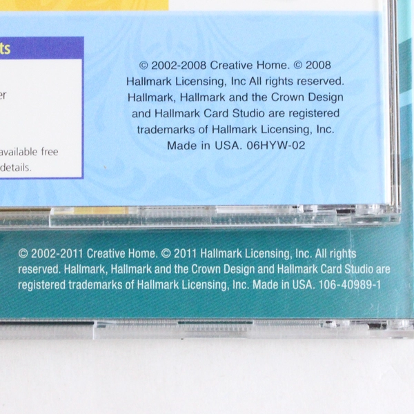 Lot of 2 Hallmark Card Studio Software DVDs 2009 & 2011 for Windows XP or Vista