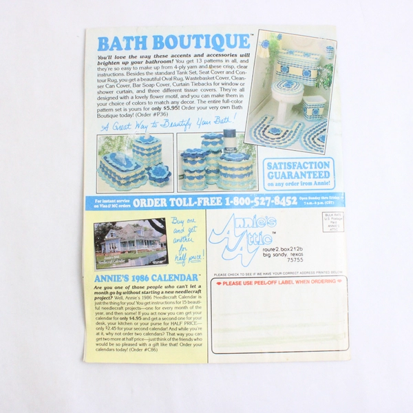 Vintage Annie’s Attic Needlecraft Catalog Bitty Baby & Outfits 1986 Number 18