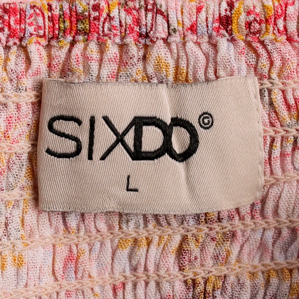 SixDo Multicolor Knee-Length Smocked Sundress Women's Size Large