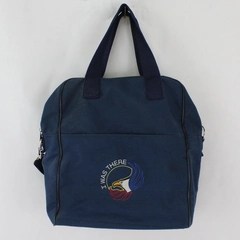Navy Blue Canvas Backpack Embroidered Eagle Head "I Was There"