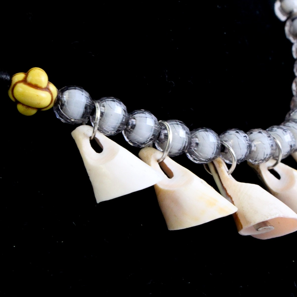 3 Piece Set Beaded Seashell Necklace and Dangle Earrings