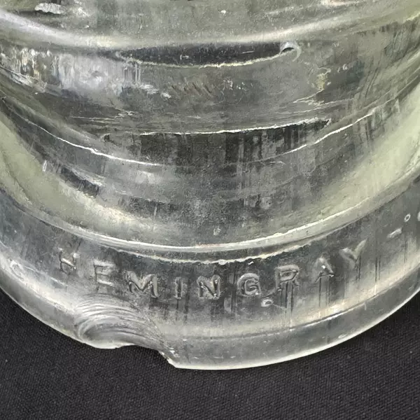 Lot of 4 Hemingray 45 Clear Glass Insulators With Chips