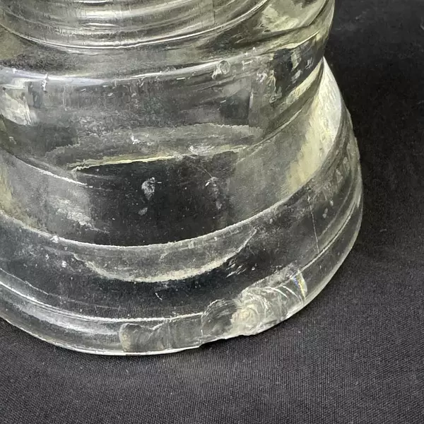 Lot of 4 Hemingray 45 Clear Glass Insulators With Chips