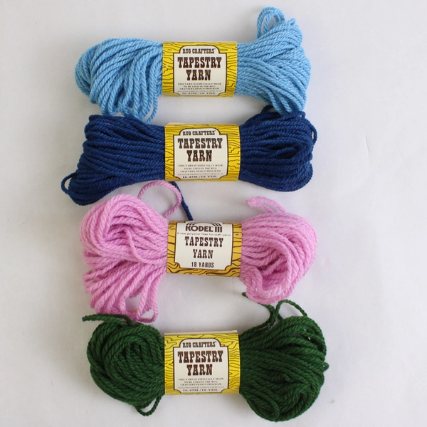 Lot of 5 Rug Crafters and Bucilla Yarn for DIY Rug Making Green Blue Purple