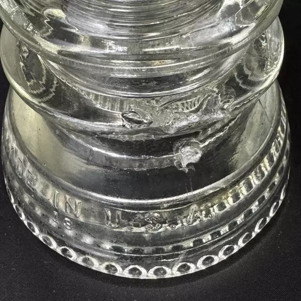 Lot of 4 Hemingray 42 Clear Glass Insulators