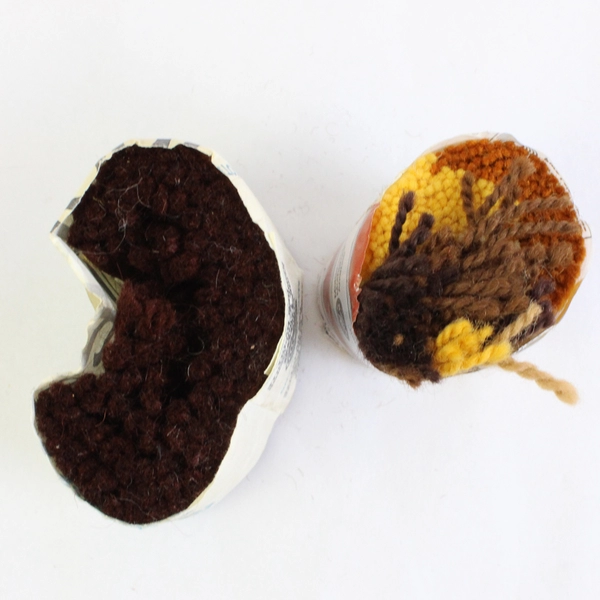 Lot of 7 Rug Crafters Etc. Yarn for DIY Rug Making Orange Brown Purple