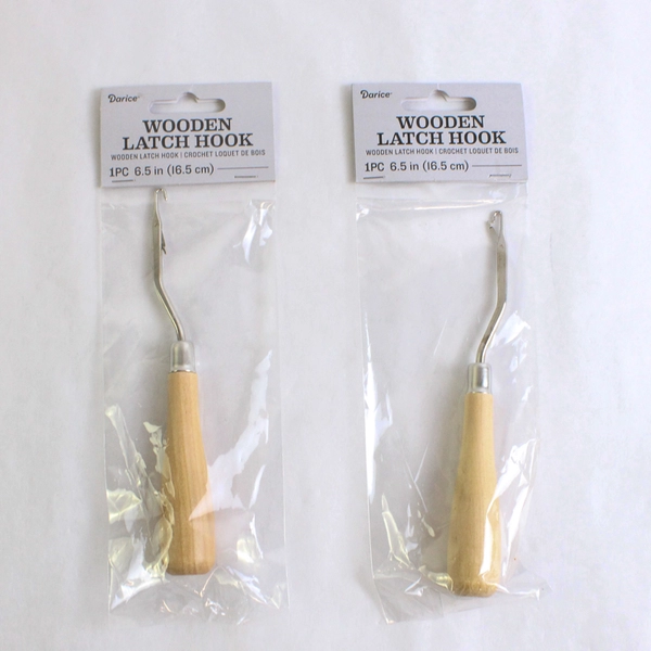 Lot of 2 NIP Darice Wooden Latch Hooks DIY Rug Making Tools
