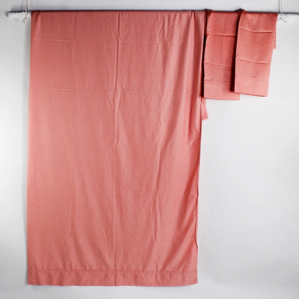 Lot Of 3 Prestige 2 Pillow Covers 1 Full Flat Sheet Solid Coral Pink 100% Cotton