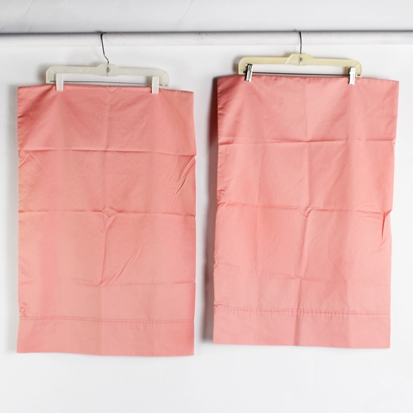 Lot Of 3 Prestige 2 Pillow Covers 1 Full Flat Sheet Solid Coral Pink 100% Cotton