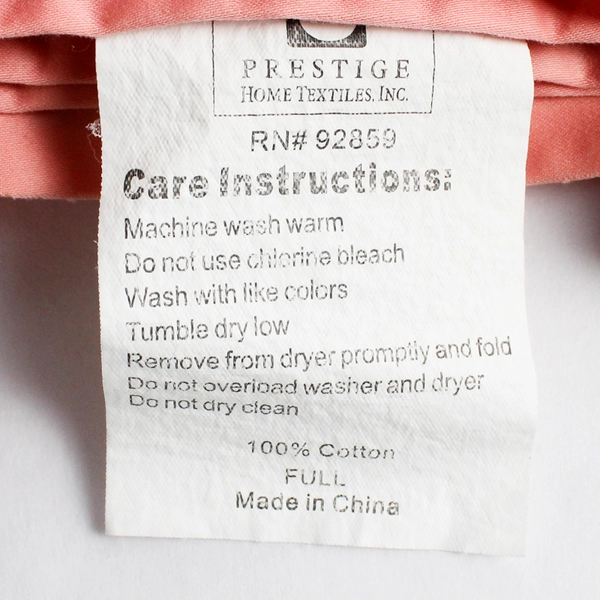 Lot Of 3 Prestige 2 Pillow Covers 1 Full Flat Sheet Solid Coral Pink 100% Cotton