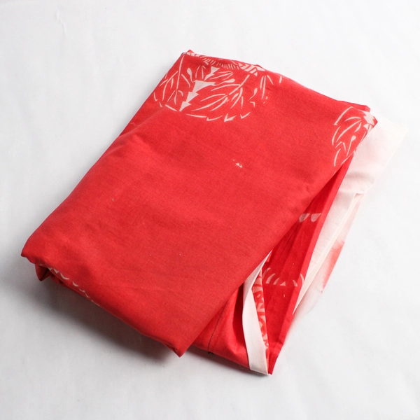 Shinobi Legends Miyamoto Clan Red and Blue Hemmed Batik Fabric 44" x 2 1/2 Yards