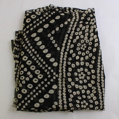 Black and Beige Spotted Chiffon Fabric 44" x 3+ yards