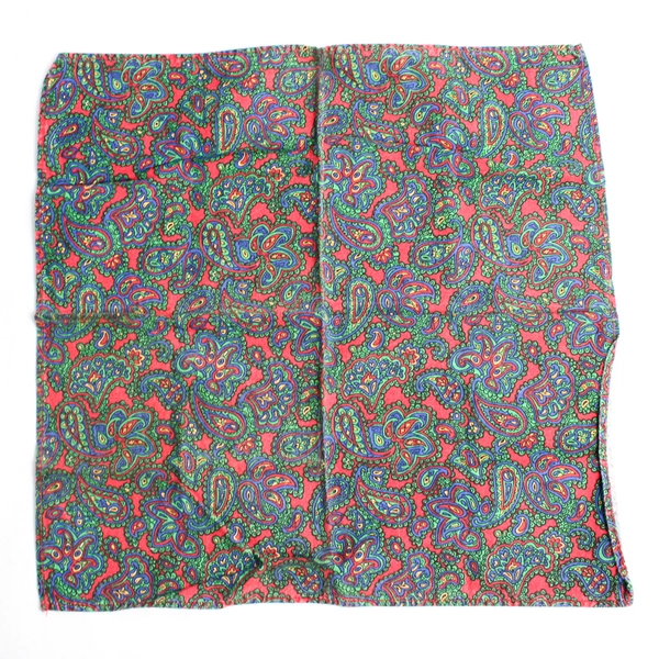 VTG Lands' End Paisley Pattern Rectangular 66" x 120" Tablecloth Plus 1 Napkin