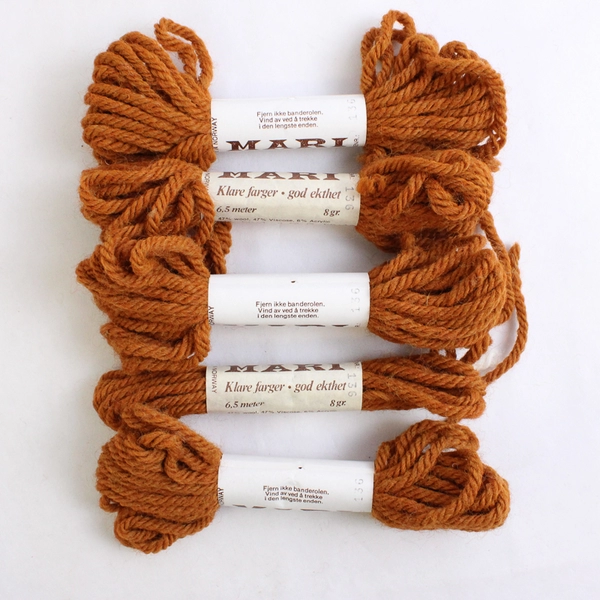 Lot of 12 Mari Tapestry Yarn Skeins Plus Scraps Made in Norway