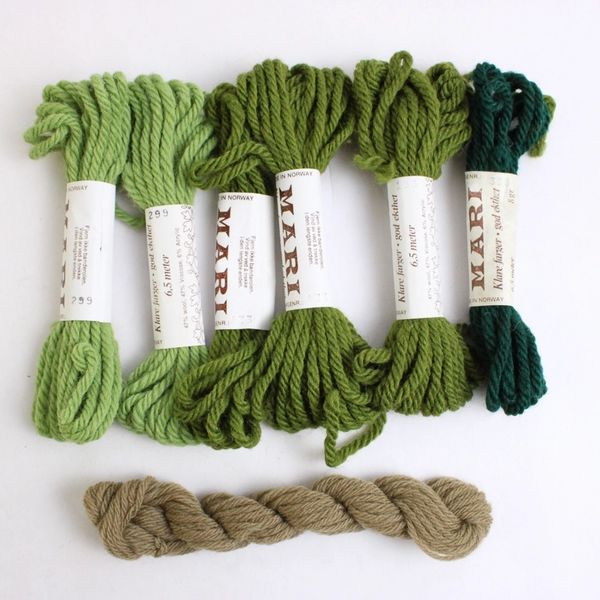 Lot of 11 Mari Tapestry Yarn Skeins Plus Scraps Made in Norway