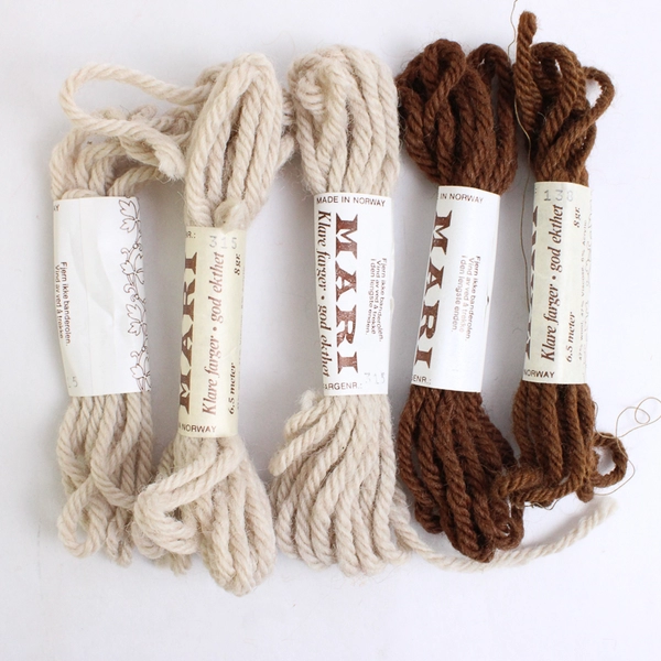 Lot of 11 Mari Tapestry Yarn Skeins Plus Scraps Made in Norway