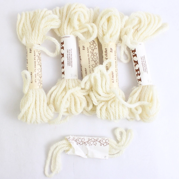 Lot of 11 Mari Tapestry Yarn Skeins Plus Scraps Made in Norway