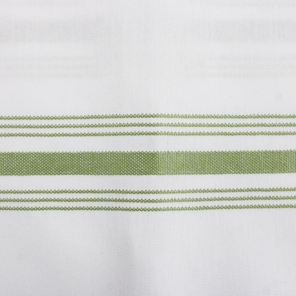 Set Of 10 Matching Unbranded Placemats White With Green Stripes 21.75" x 17"