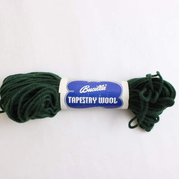 Lot of 2 Bucilla Tapestry Wool Yarn Orange #008 and Green #026