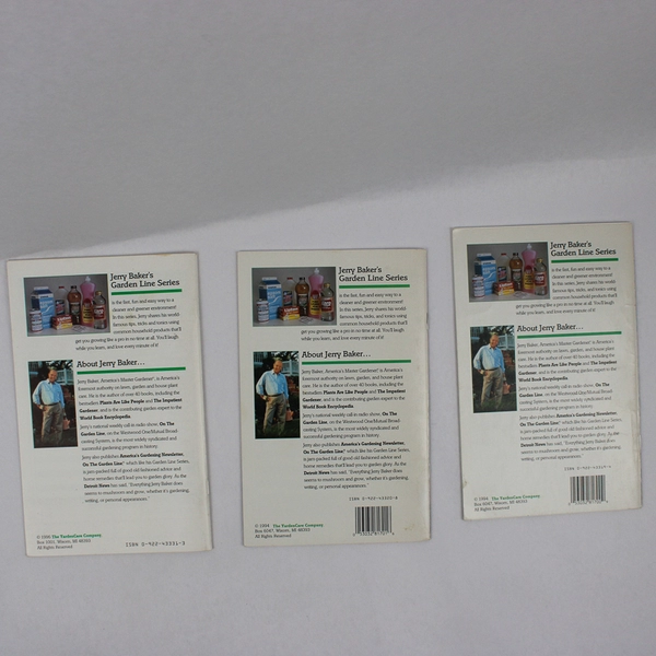 Lot of 3 Jerry Baker's Garden Line Series From 1994 & 1996 Booklet Paperback
