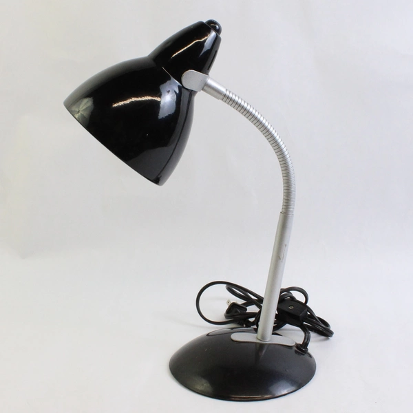UL Solutions Black Flexible Gooseneck Desk Lamp With Lightbulb
