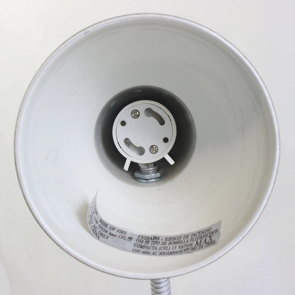 UL Solutions Black Flexible Gooseneck Desk Lamp With Lightbulb