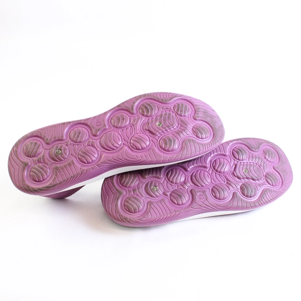 Leozcaa Walking Shoes Orthopedic Slip On Mesh Sneakers Purple Women's 24