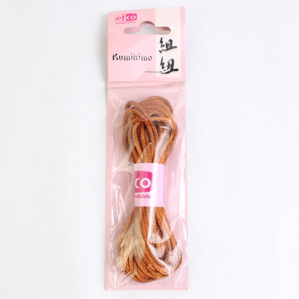 Lot of 4 Efco Kumihimo Satin Cords DIY Braiding Crafts Red and Brown