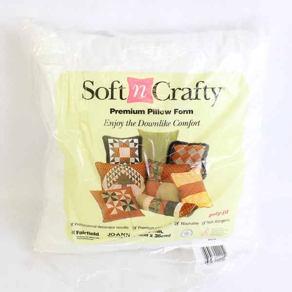Soft n Crafty Premiere Pillow Form/Insert Square Poly-fil 14"x14" 