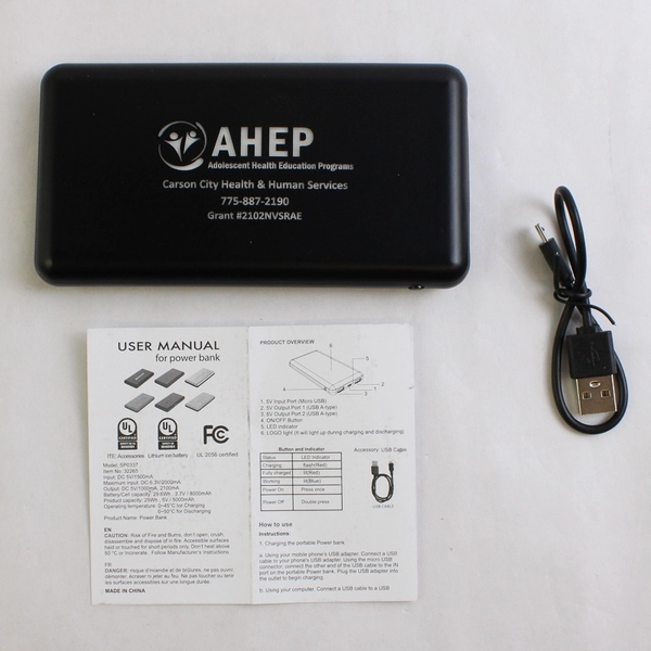 Adolescent Health Education Programs Portable Power Bank 1500mA SP0337