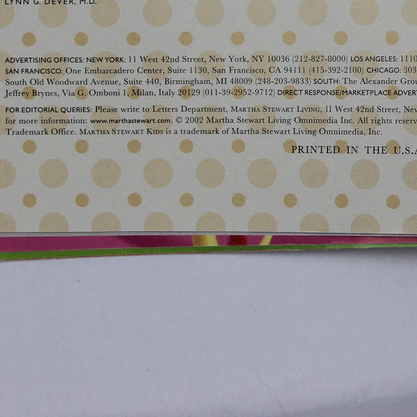 Martha Stewart Kids Magazine Summer 2002 Special Issue 