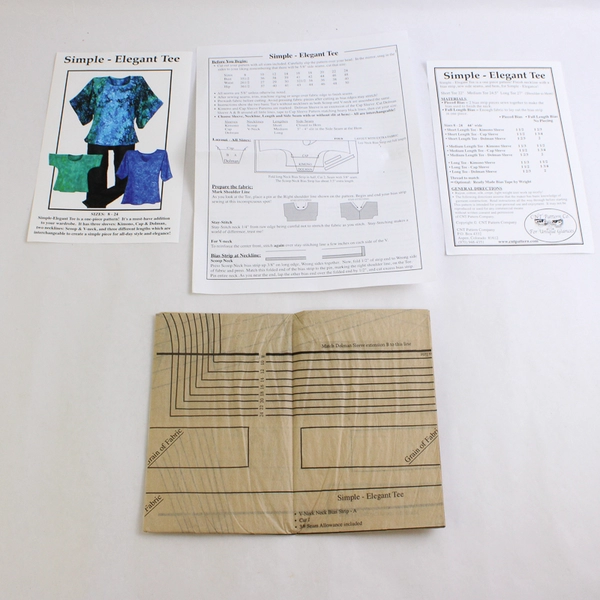 CNT Simple Elegant Tee Top Sewing Pattern Women Size 8 to 24 Uncut