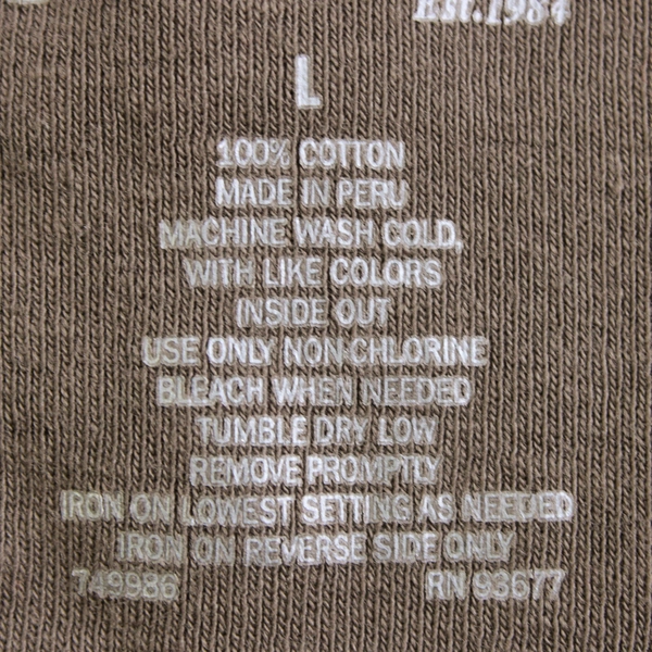 St. John's Bay Brown Metallic Rose Graphic Cotton T-Shirt Women's Large