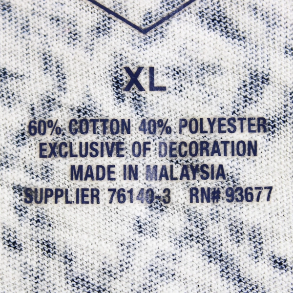 St. John's Bay White & Blue Diamond Pattern Tank Crochet Collar Women's XL