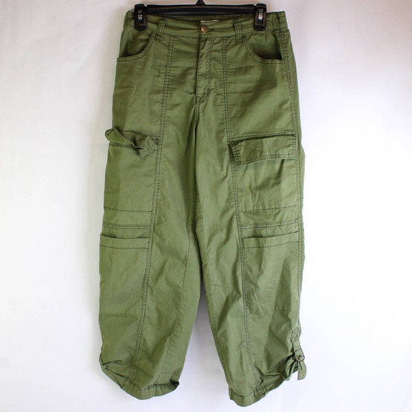 Kensie Jeans Green Cargo Ankle Pants Women's Size 6/28