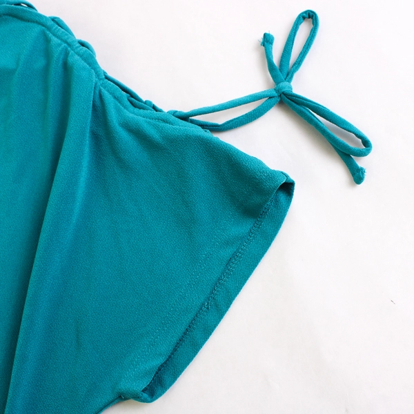 Worthington Teal Blue Short-Sleeved Blouse Women's Size 2XL