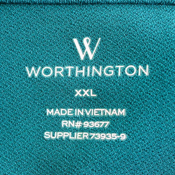 Worthington Teal Blue Short-Sleeved Blouse Women's Size 2XL