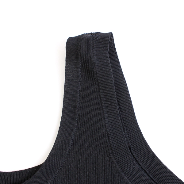 The Drop Women's Ribbed Knit Sleeveless Slit Hem Bodycon Dress Black Size 2XL