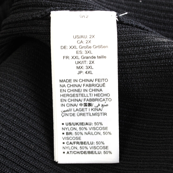 The Drop Women's Ribbed Knit Sleeveless Slit Hem Bodycon Dress Black Size 2XL