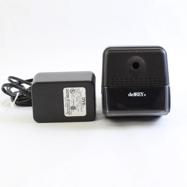 DeIrey Electric Pencil Sharpener Model DV-1280-3  w/ AC Adaptor Black Works