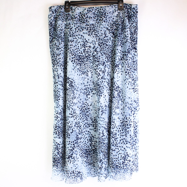 Studio 1940 Women's Skirt A-Line Blue Dotted With Inner Lining Size 18 20W
