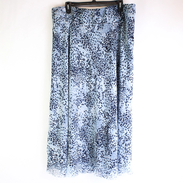 Studio 1940 Women's Skirt A-Line Blue Dotted With Inner Lining Size 18 20W