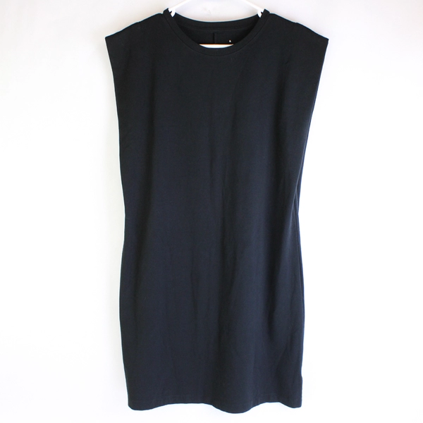 A New Day Women's Black Knee Length Dress Sleeveless Round Neck Size M