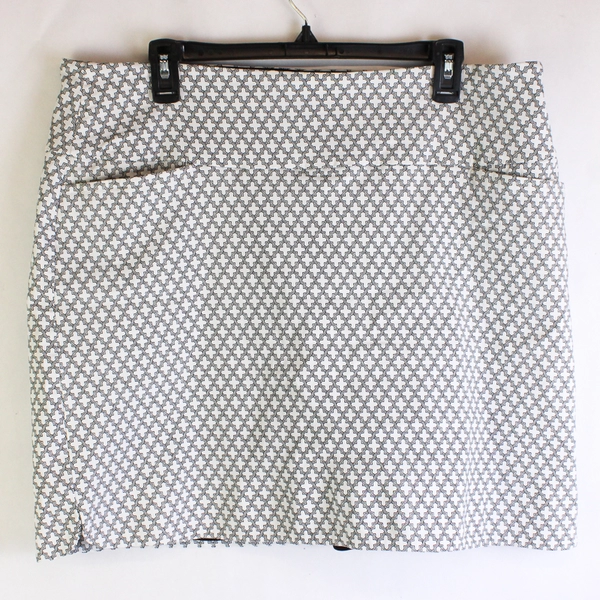 S.C. & Co Women's Black & White Mini Skirt Size XXL Pockets Logo Built-In Shorts