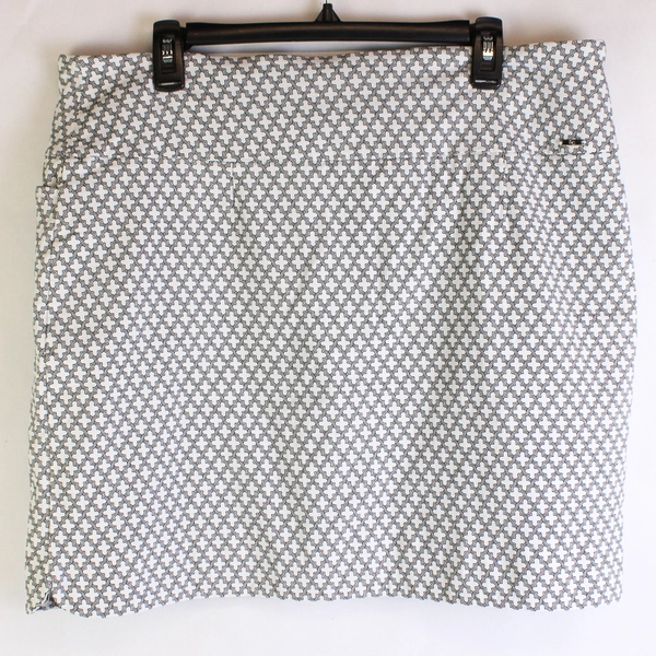 S.C. & Co Women's Black & White Mini Skirt Size XXL Pockets Logo Built-In Shorts