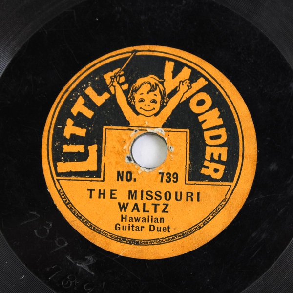 Little Wonder Records The Missouri Waltz Hawaiian Guitar Duet One-Sided 5.5"